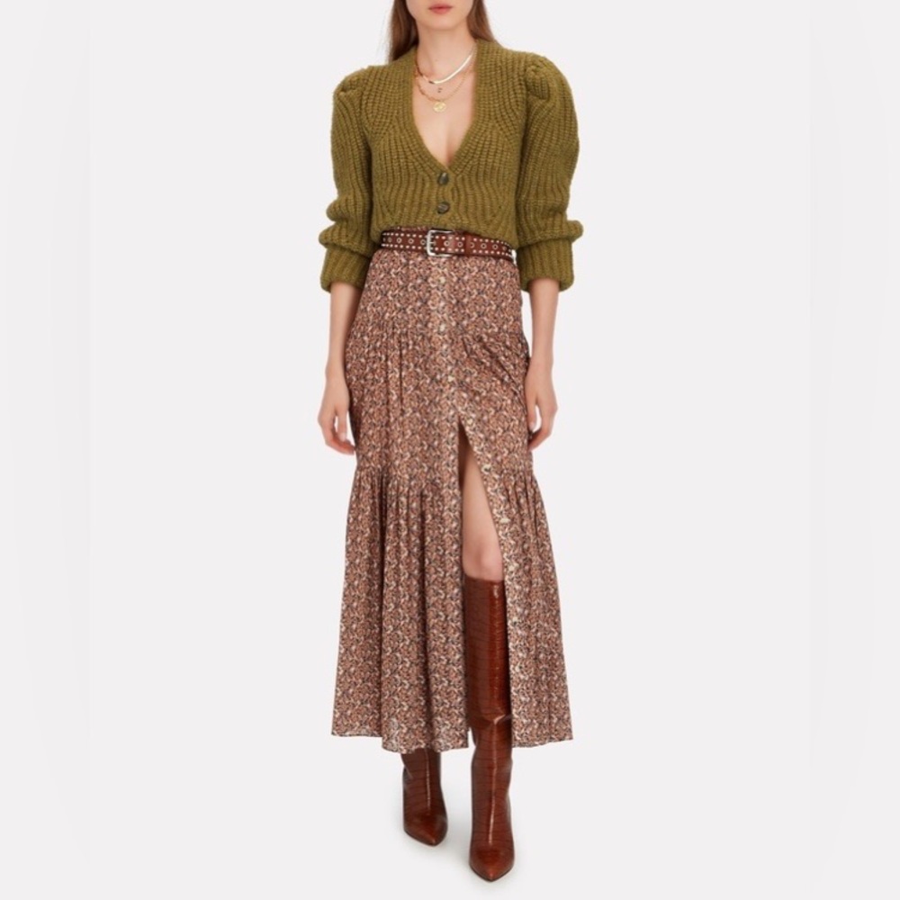 NWT Ulla Johnson Greta Olive Green Alpaca Knit Designer Cardigan in Topenade S - Picture 2 of 8